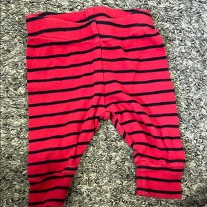 Red and Black Striped Baby Pants